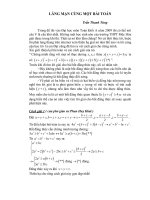 LÃNG MẠN CÙNG MỘT BÀI TOÁN_Trần Thanh Tùng