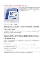 10 cách khắc phục khi file Word bị hỏng