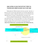 ĐỊNH HƯỚNG VÀ GIẢI PHÁP ĐỂ PHÁT TRIỂN THỊ TRƯỜNG BẢO HIỂM PHI NHÂN THỌ Ở VIỆT NAM