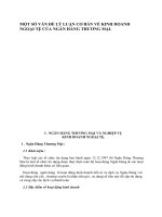 MỘT SỐ VẤN ĐỀ LÝ LUẬN CƠ BẢN VỀ KINH DOANH NGOẠI TỆ CỦA NGÂN HÀNG THƯƠNG MẠI