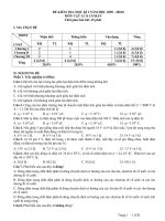 đề thi Lý 11 cơ bản  có ma trận