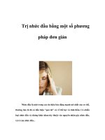 Trị nhức đầu bằng một số phương pháp đơn giản