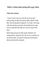 Thiếu và thừa dinh dưỡng đều nguy hiểm