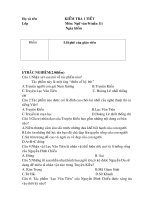 Đề kiểm tra 1 tiết Ngữ văn 9