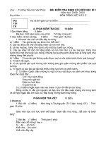 Đề kiểm tra Tiếng Việt 3 cuối kì 1