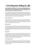 Cách thông báo những tin xấu