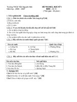 Đề KSCL Sử 6 HK I (2006-2007)