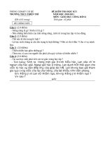 Đề thi HK I GDCD 6 năm học 2010-2011