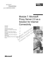 Module 7: Microsoft Proxy Server 2.0 as a Solution for Internet Connectivity
