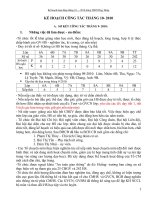 Kế hoạch công tác tháng 10-2010