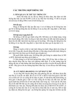 CÁC TRƯỜNG HỢP THÔNG TIN