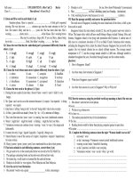 TEST 2 - 45 ms - After Unit 4 -  Đề 2 + Bai nghe