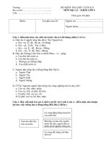 Đề kiểm tra Học kỳ I_môn Địa lý Lớp 4_3