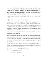 VẬN DỤNG HỆ THỐNG CHỈ TIÊU VÀ MỘT SỐ PHƯƠNG PHÁP THỐNG KÊ ĐÃ ĐỀ XUẤT ĐỂ ĐÁNH GIÁ