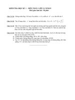 KIỂM TRA HK I LỚP 11 CB
