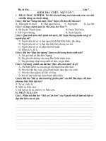 Kiểm tra Ngữ văn - Tuần 11