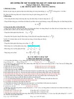 de cuong on thi HKI  lop 11 nam hoc 2010-2011