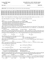 Đề ktra 1 tiết chương 2&3 lớp 12-NC