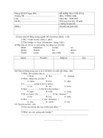 Đề thi cuối kỳ I