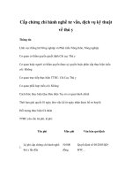 Cấp chứng chỉ hành nghề tư vấn, dịch vụ kỹ thuật về thú y