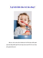 Lợi ích khi cho trẻ ăn chay!