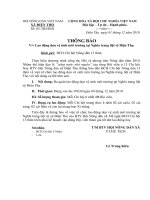 Thông báo về việc dọn vệ sinh môi trường tại NTLS