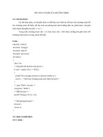 CẤU TRÚC CƠ BẢN CỦA CHƯƠNG TRÌNH