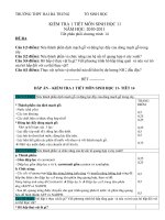 Kiểm tra tiết 16 sinh 11-2010