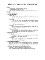 Hình Thức Chung Của Một giáo án