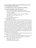 THỰC TRẠNG HOẠT ĐỘNG SẢN XUẤT KINH DOANH TẠI CÔNG TY CỔ PHẦN ĐIỆN CƠ HẢI PHÒNG