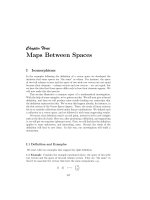 Maps Between Spaces
