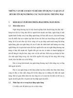 NHỮNG VẤN ĐỀ CƠ BẢN VỀ RỦI RO TÍN DỤNG VÀ QUẢN LÝ RỦI RO TÍN DỤNGTRONG CÁC NGÂN HÀNG THƯƠNG MẠI