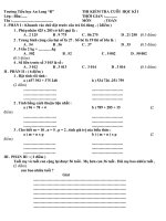 đề cương ôn thi cuối hkI TOÁN 4