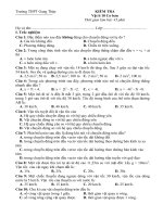 Đề - Đáp án kiểm tra 1 tiết