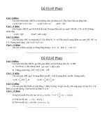 Một số đề kiểm tra hình học chương I