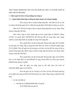 THỰC TRẠNG MARKETING TIÊU THỤ SẢN PHẨM TẠI CÔNG TY CỔ PHẦN THIẾT BỊ XĂNG DẦU PETROLIMEX