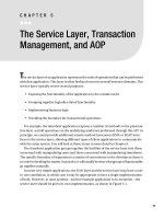 The Service Layer, Transaction management and AOP