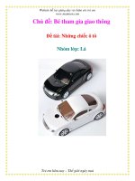 Chủ đề: Bé tham gia giao thông - Đề tài: Những chiếc ô tô - Nhóm lớp: Lá