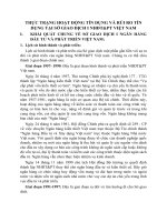 THỰC TRẠNG HOẠT ĐỘNG TÍN DỤNG VÀ RỦI RO TÍN DỤNG TẠI SỞ GIAO DỊCH I NHĐT