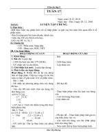 Giáo án lớp 5 tuần 17 Năm học 2010-2011