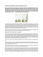 Từ thương hiệu đến một thương hiệu mạnh...