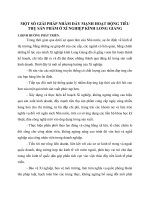 MỘT SỐ GIẢI PHÁP NHẰM ĐẨY MẠNH HOẠT ĐỘNG TIÊU THỤ SẢN PHẨM Ở XÍ NGHIỆP KÍNH LONG GIANG