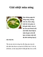Giải nhiệt mùa nóng