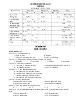 de thi hk I mon cong nghe 6 co dap an ma tran