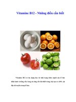 Vitamine B12 - Những điều cần biết
