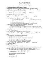 ĐỀ KIỂM TRA HK I TOÁN  2010-2011