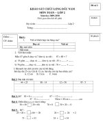 khao sat dau nam toan 2