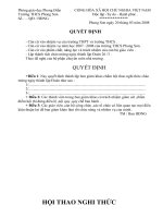 QUYẾT ĐỊNH HỘI THAO NGHI THỨC ĐỘI