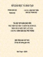 Tài liệu bồi dưỡng giáo viên môn Tiến Anh THCS