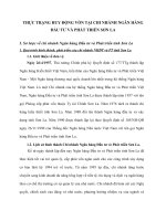 THỰC TRẠNG HUY ĐỘNG VỐN TẠI CHI NHÁNH NGÂN HÀNG ĐẦU TƯ VÀ PHÁT TRIỂN SƠN LA